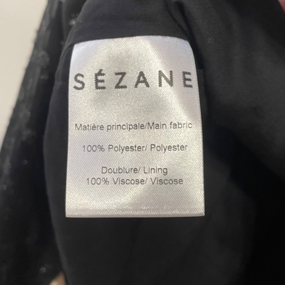 Last Chance! Like New Sezane Ella Lurex Polka Dot Wrap Blouse Black 42, 10 - Picture 8 of 8